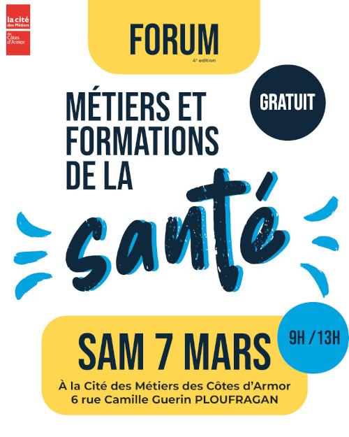 Affiche du forum santé de la cité des métiers de Ploufragan
