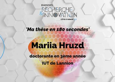 pitch doctorante Mariia Hruzd, IUT Lannion